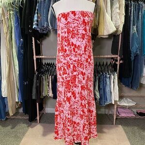 Abercrombie & Fitch Pink Dress with Red Detail